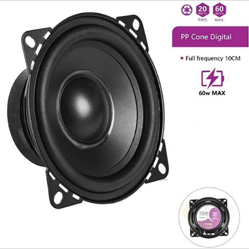foto del prodotto cassa auto altoparlante audio da 10 cm 20w rms e 60w max speaker ctc 407