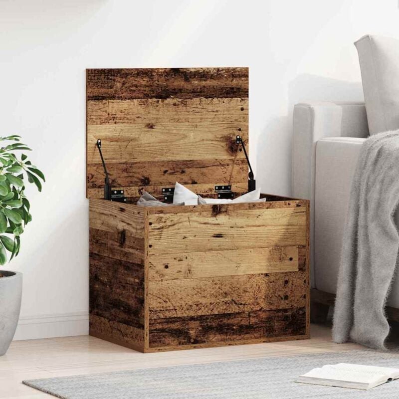 foto del prodotto cassa di stoccaggio con coperchio in legno vecchio 60x42x46 cm in legno ingegnerizzato vidaxl