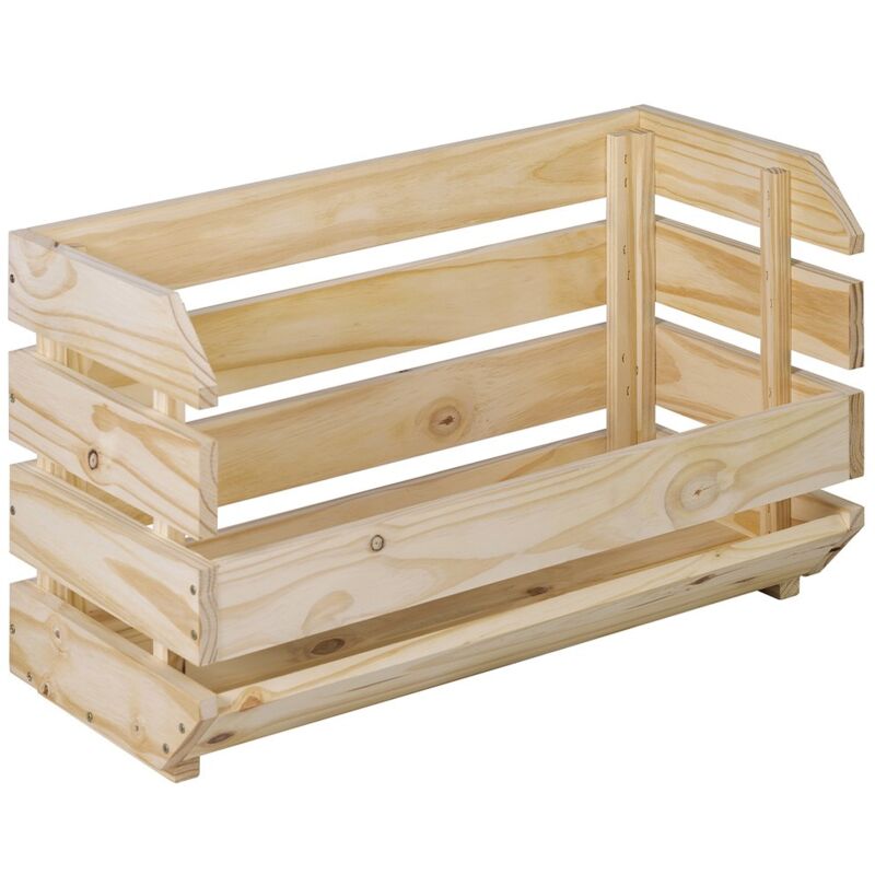 foto del prodotto cassa impilabile in pino massiccio l60 x h35,3 cm