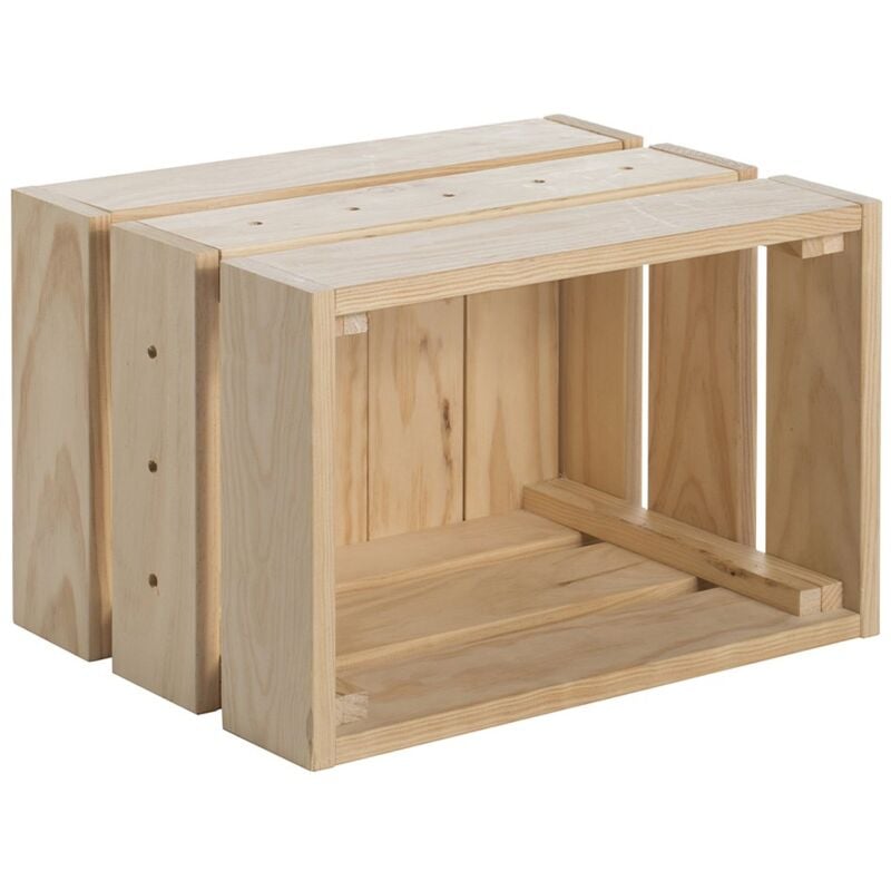 foto del prodotto cassa modulare in pino massiccio impilabile l38,4 x h28 cm