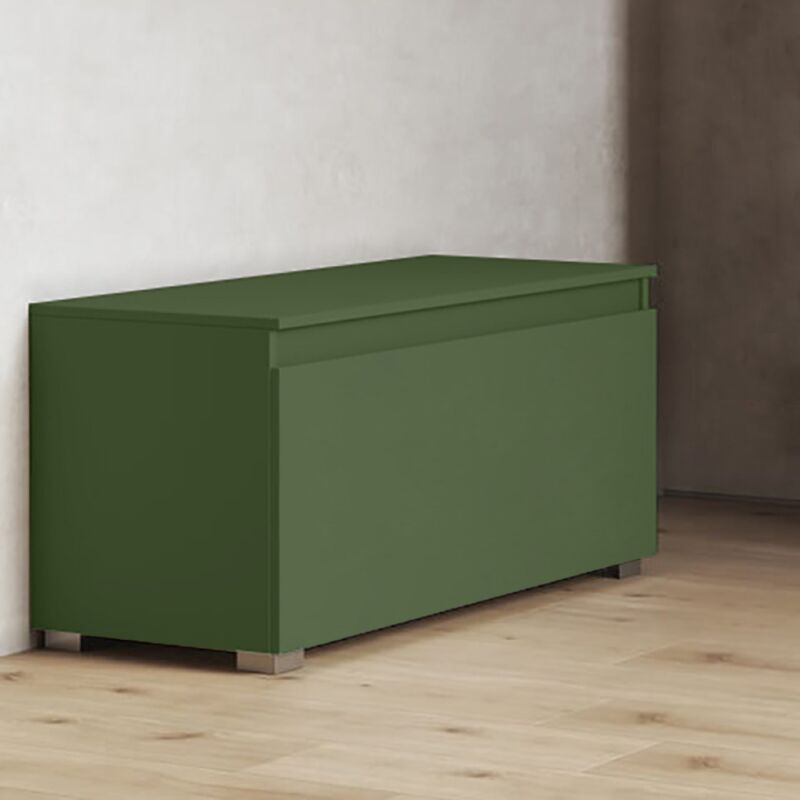 foto del prodotto cassa panca con cassettone in legno 81 cm verde