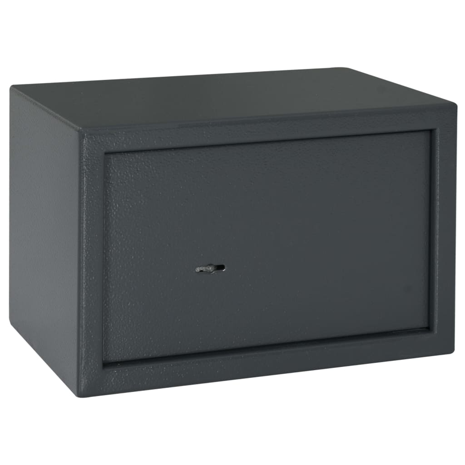 foto del prodotto cassa sicura con serratura a chiave grigio scuro 20 x 31 x 20 cm acciaio
