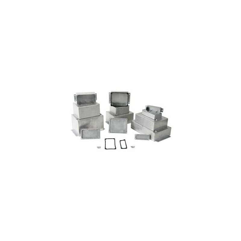 foto del prodotto cassa sigillata in alluminio pressofuso con flangia 114 x 90 x 55 mm