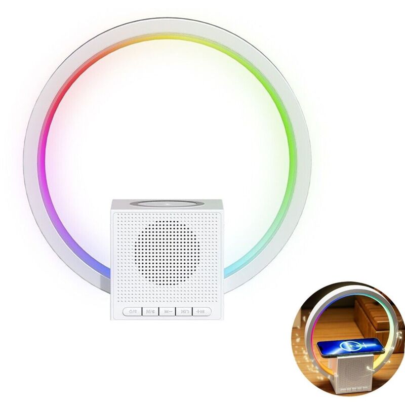 foto del prodotto cassa speaker ricaricabile lampada led rgb ricarica wireless bluetooth radio 258