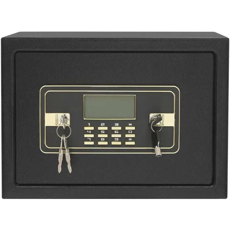 foto del prodotto cassaforte 22l con custodia impermeabile ignifuga, cassaforte elettronica con tastiera numerica, cassaforte digitale per mobili con luce led