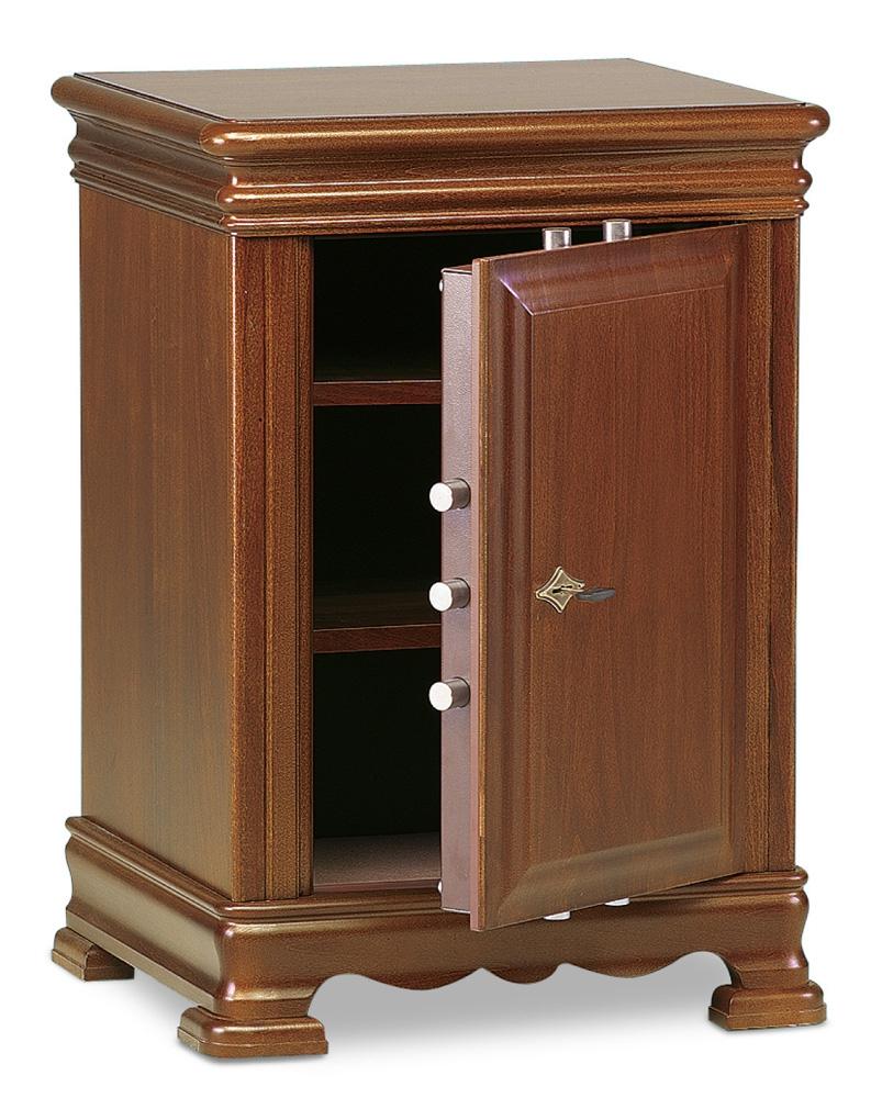 foto del prodotto cassaforte a mobile rivestita in legno serie chiave doppia mappa technomax 730x535x445mm