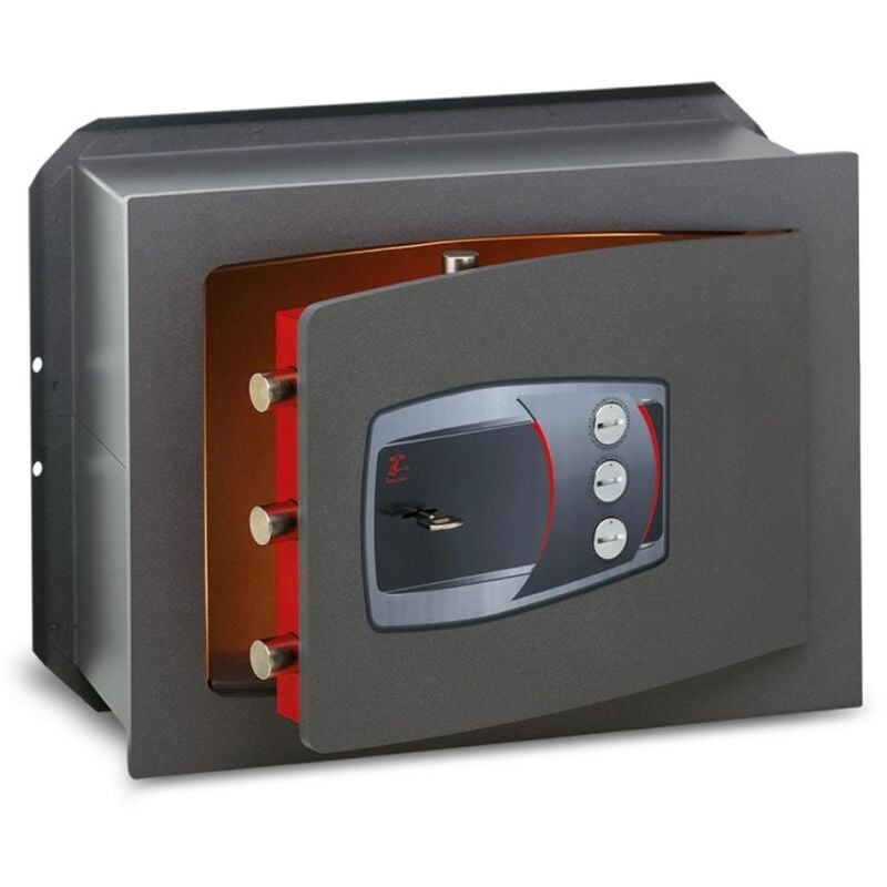 foto del prodotto cassaforte a muro a chiave combinazione serie technofort technomax 270x390x240mm