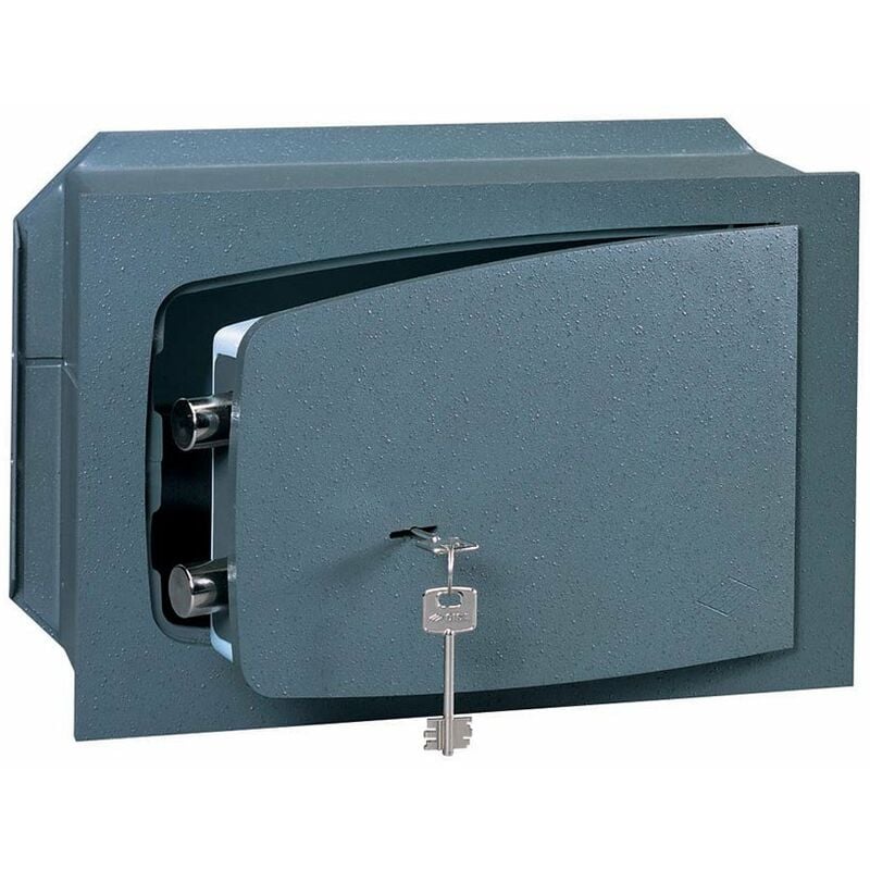 foto del prodotto cassaforte a muro con chiave 36x24x19,5 cm spessore 8 mm 2 catenacci 1 ripiano 8a010.31