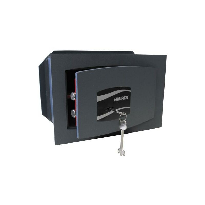 foto del prodotto cassaforte a muro con chiave maurer 31x21x20 cm telaio in acciaio monoblocco