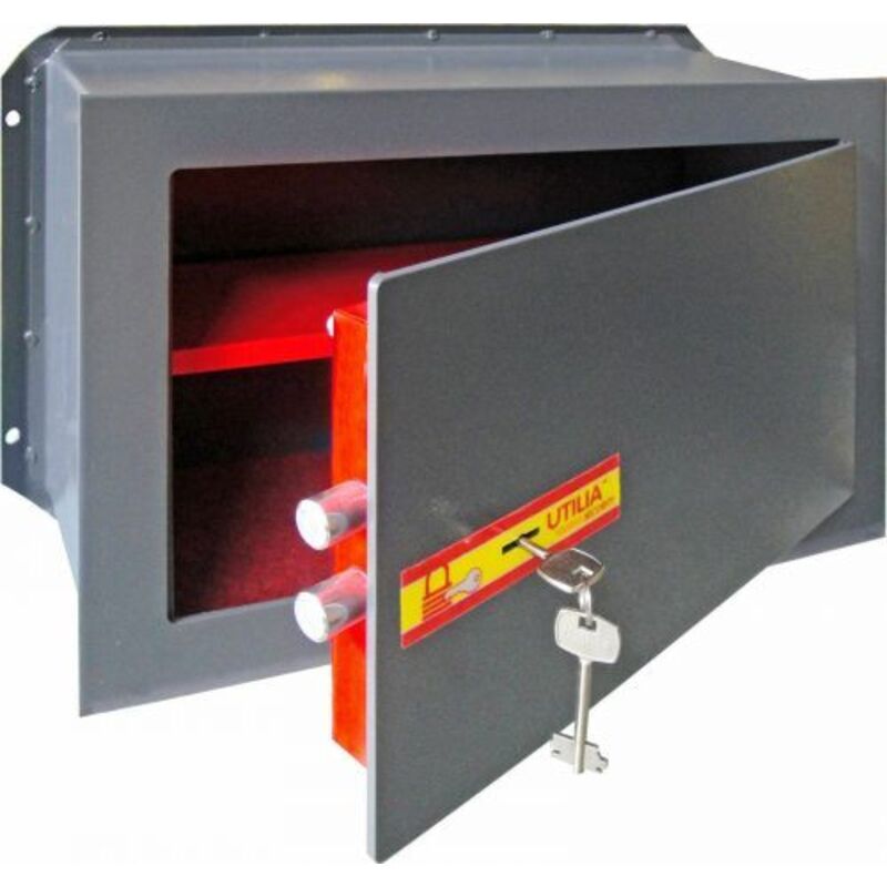 foto del prodotto cassaforte a muro utilia security in acciaio con chiave 32357v cm 26x18x15 32357 