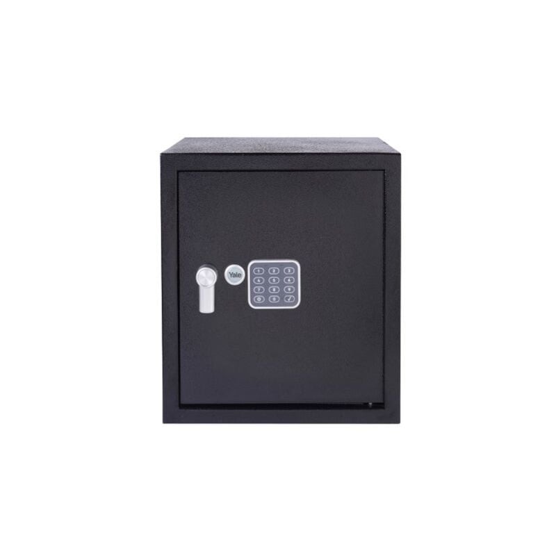 foto del prodotto cassaforte da mobile serie value grande yysv 390 db2 nero, accesso con pin digitale, serratura elettronica con apertura manuale yale