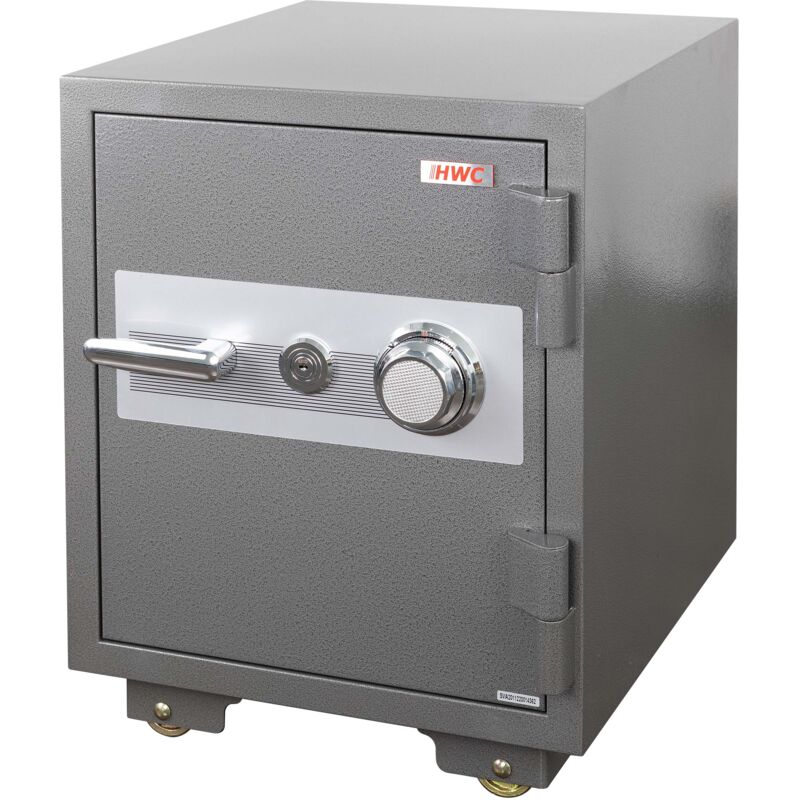 foto del prodotto cassaforte doppia di sicurezza con serratura e codice 60x46x47 cm 39 lt grigio metallo 040006468