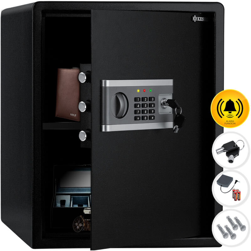 foto del prodotto cassaforte elettrica incl. box batteria cassaforte elettronica 3x chiusura a doppia mandata cassaforte a muro a pavimento cassaforte per mobili