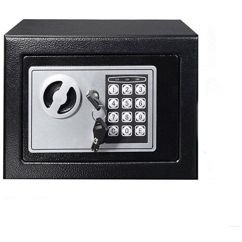 foto del prodotto cassaforte elettronica a muro 6l cassetta di sicurezza con chiave 23x17x17cm