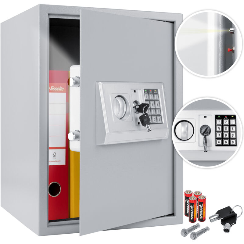 foto del prodotto cassaforte elettronica cassaforte a muro cassaforte a muro 50x35x34 argento kesser