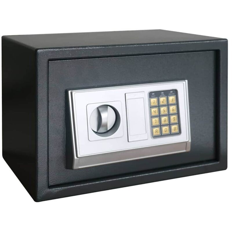 foto del prodotto cassaforte elettronica con ripiano grigio scuro 35x25x25 cm acciaio vidaxl