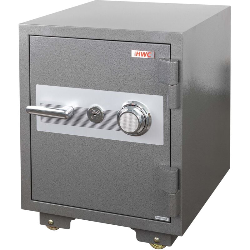 foto del prodotto cassaforte ignifuga ul72 serratura e combinazione numerica 4 cifre hhg 994 acciaio cemento 72l 60x46x47cm grigio