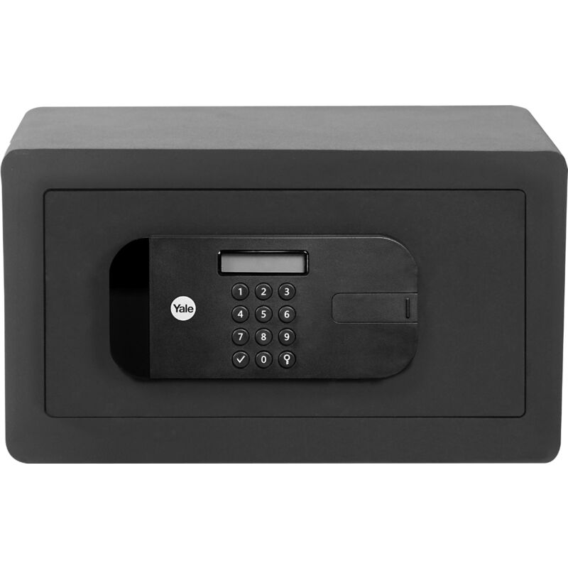 foto del prodotto cassaforte motorizzata di alta sicurezza yyseb 200 eb1, accesso con codice pin digitale, funzione di blocco e porta taglio laser, dimensioni interne
