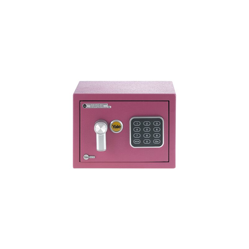 foto del prodotto cassaforte piccola ysv 170 db2 p rosa, con tastiera digitale, indicatori di luce a led, capacit di 3.8 l, dim interne 170 x 230 x 170 mm yale