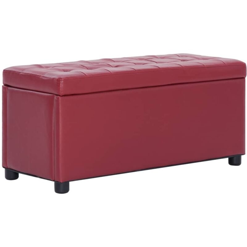 foto del prodotto cassapanca 87,5 cm rosso vino in similpelle - vidaxl