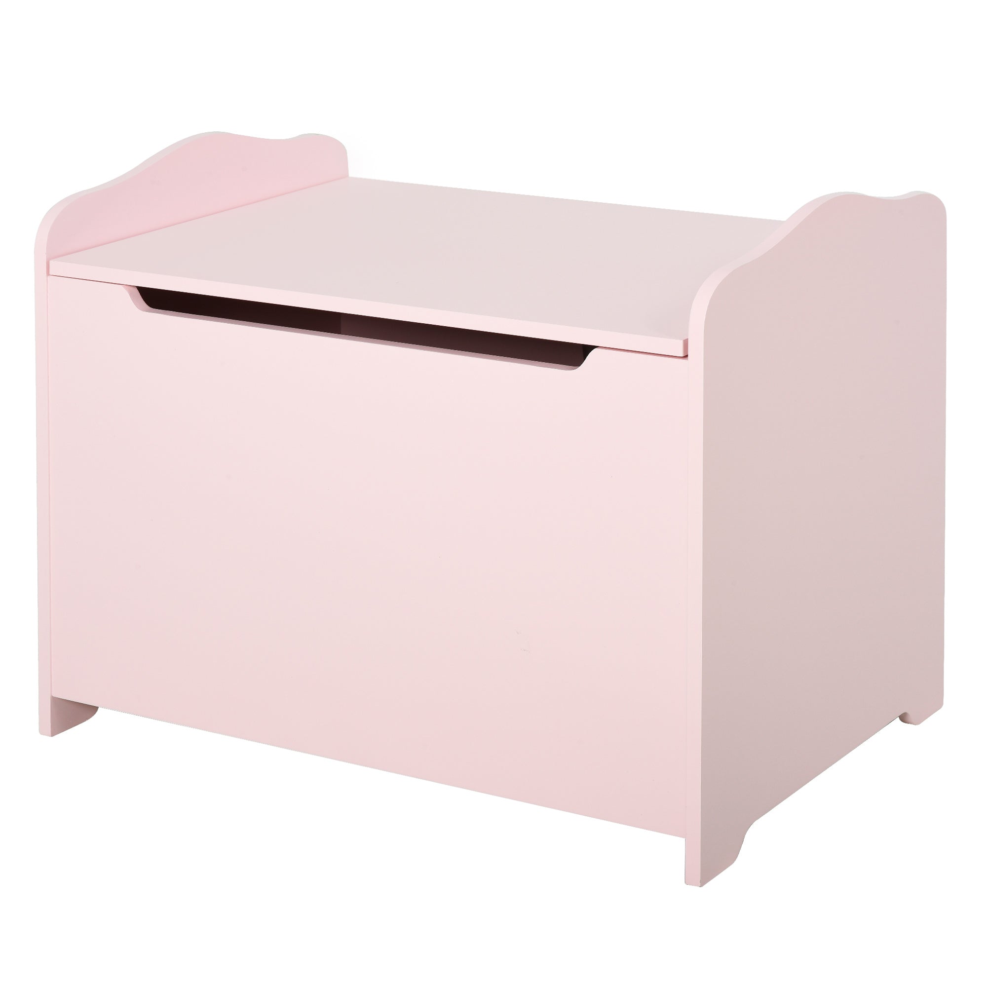 foto del prodotto cassapanca baule portagiochi 60x40x48 cm in mdf rosa