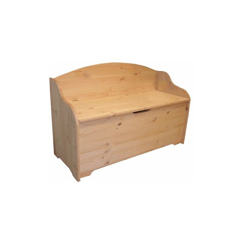 foto del prodotto cassapanca con schienale cm 100 x 40 x h 95 legno chiaro