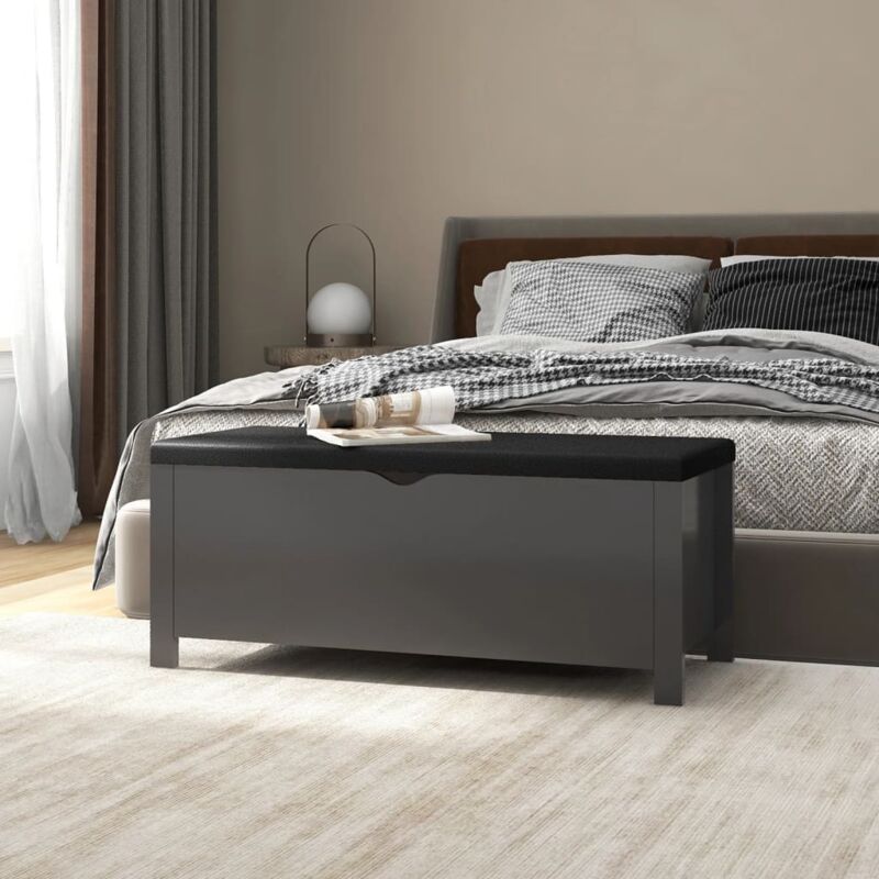 foto del prodotto cassapanca con seduta morbida ideale per camera da letto o ingresso vari colori colore grigio