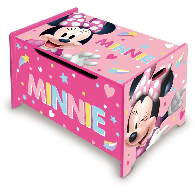 foto del prodotto cassapanca in legno portagiochi disney minnie