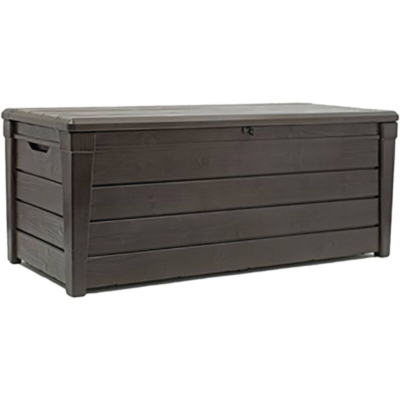 foto del prodotto cassapanca outdoor wawa, baule da giardino, contenitore da esterno, panchina contenitore da esterno, 145x70 h60 cm, marrone dmora