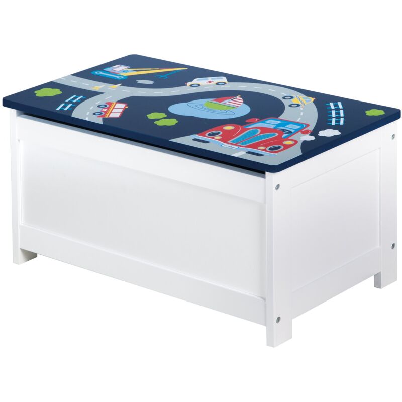 foto del prodotto cassapanca rennfahrer per riporre vestiti, biancheria, giocattoli contenitore portaoggetti convertibile in panca mobili per bambini legno