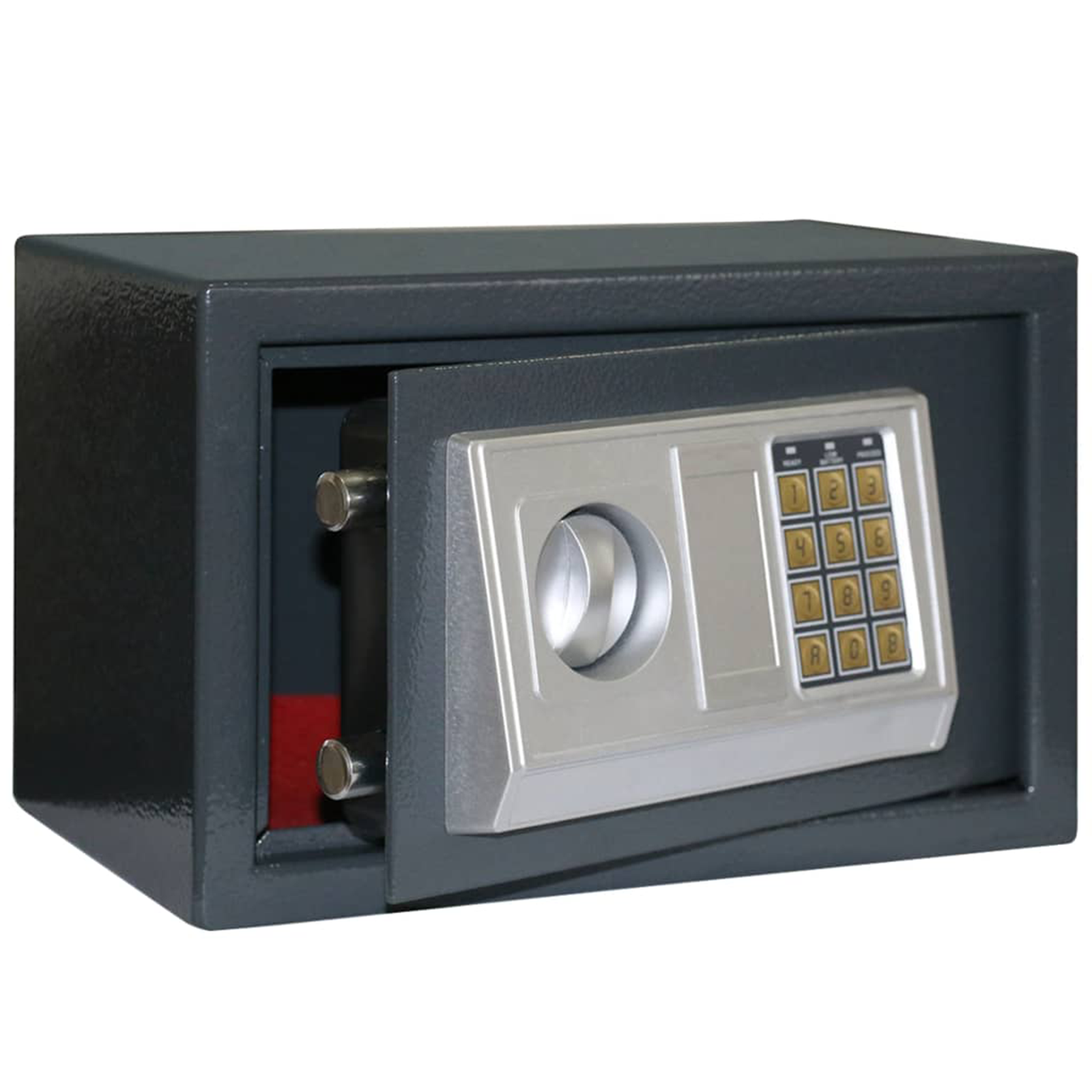 foto del prodotto casseforte elettronica grigio scuro 31x20x20 cm acciaio
