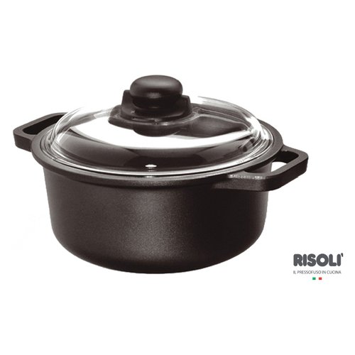 foto del prodotto casseruola risoli 097in 20tp induction con coperchio nero