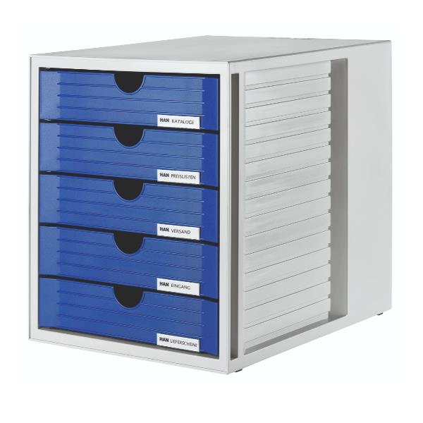 foto del prodotto casset. systembox 5 cassetti blu