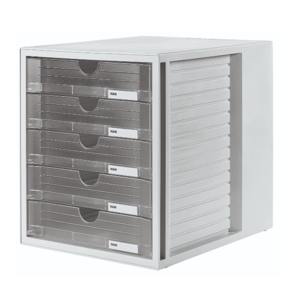 foto del prodotto casset. systembox 5 cassetti trasl