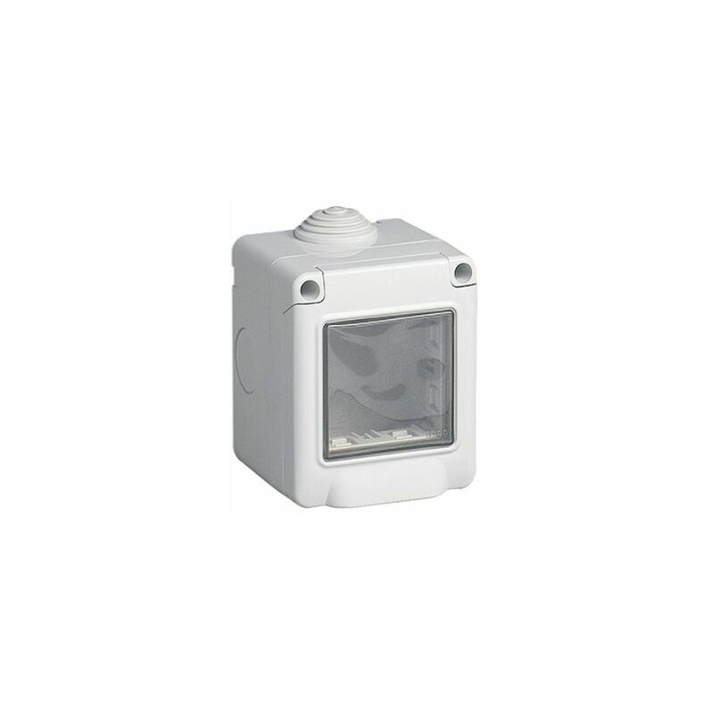 foto del prodotto cassetta 2 moduli da parete con sportello ip55 compatibile serie matix tot