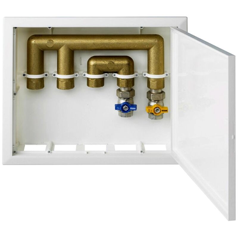 foto del prodotto cassetta ad incasso in plastica per distribuzione gas e acqua dim. 370 x 310 x 82 mm bianca 00000051478