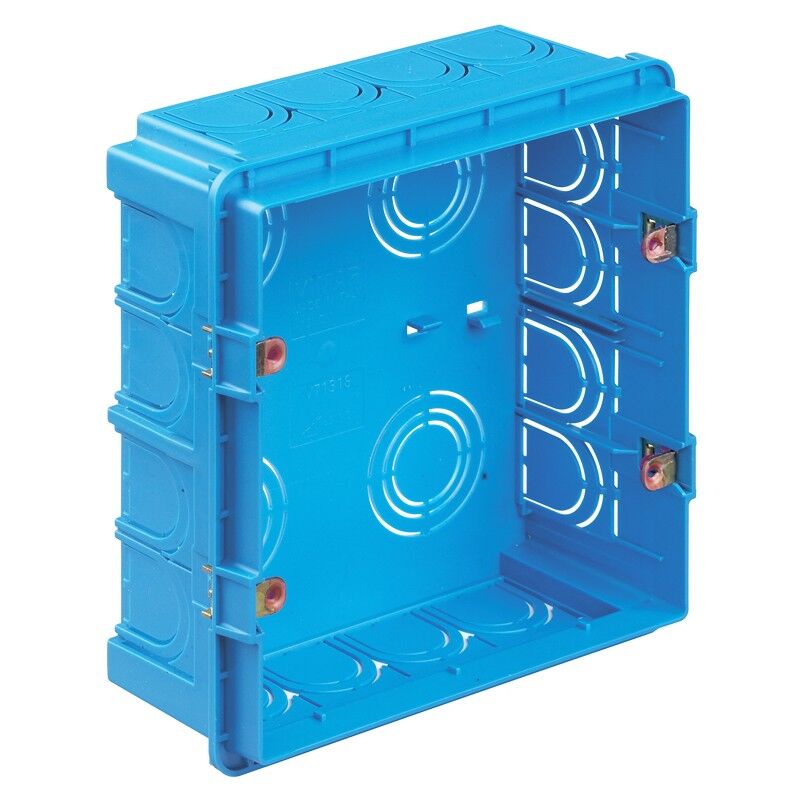 foto del prodotto cassetta ad incasso vimar rettangolare 8 moduli azzurro v71318