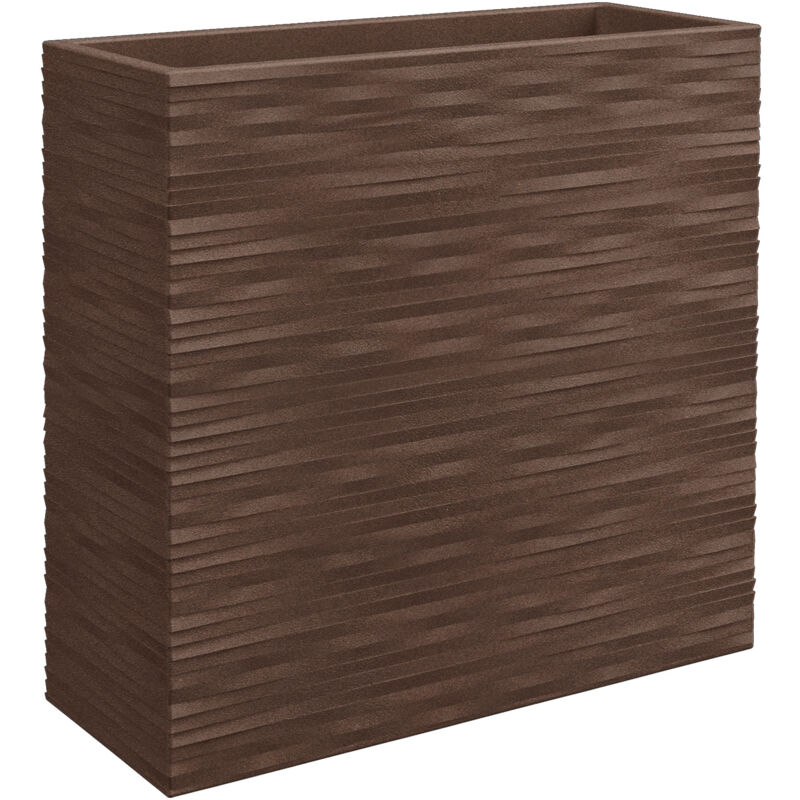 foto del prodotto cassetta alta rettangolare resina separe elegance cm. 79 corten