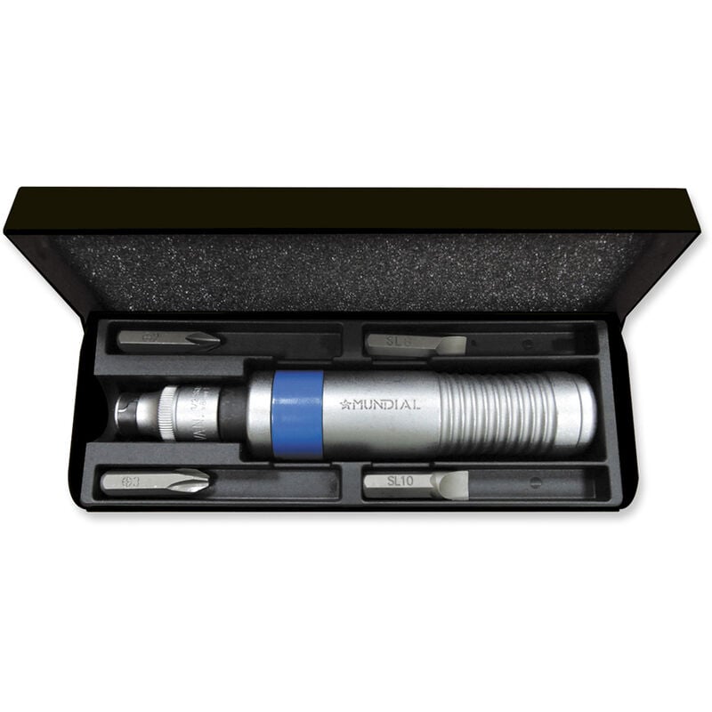 foto del prodotto cassetta cacciavite giravite a percussione 1 2 con 6 inserti mundial