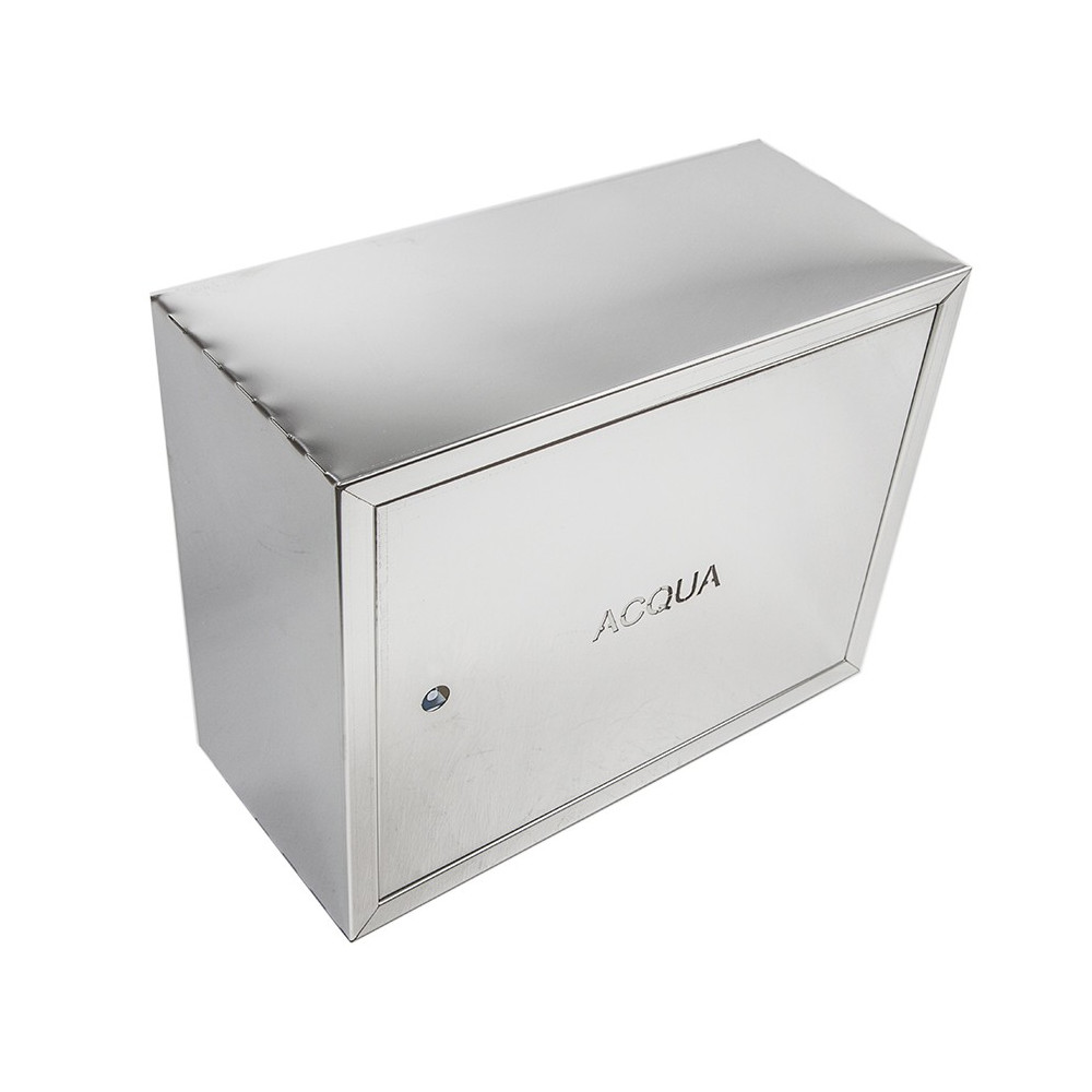 foto del prodotto cassetta cassonetto contenitore inox per contatore acqua, scegli se h 60 x l 60 x p 20cm