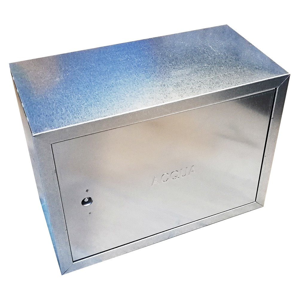 foto del prodotto cassetta cassonetto contenitore zincato per contatore acqua, scegli se h 60 x l 60 x p 20cm