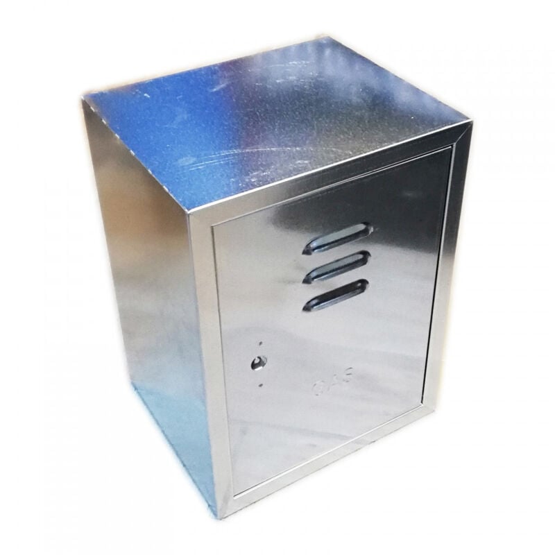foto del prodotto cassetta cassonetto contenitore zincato per contatore gas, scegli se h 50 x l 50 x p 25cm