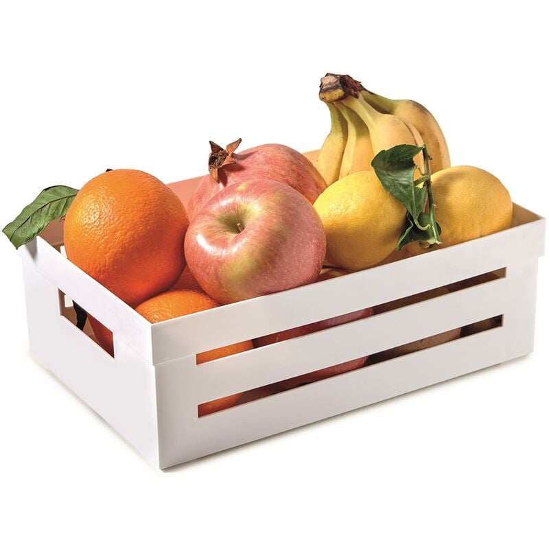 foto del prodotto cassetta cucina organizer cucina cassetta grande 5 lt colore bianco made in italy bpa free snips