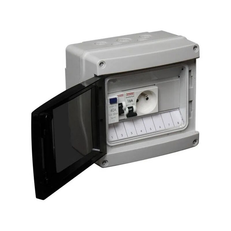 foto del prodotto cassetta da giardino impermeabile ip65 inter diff con interruttore e presa di corrente