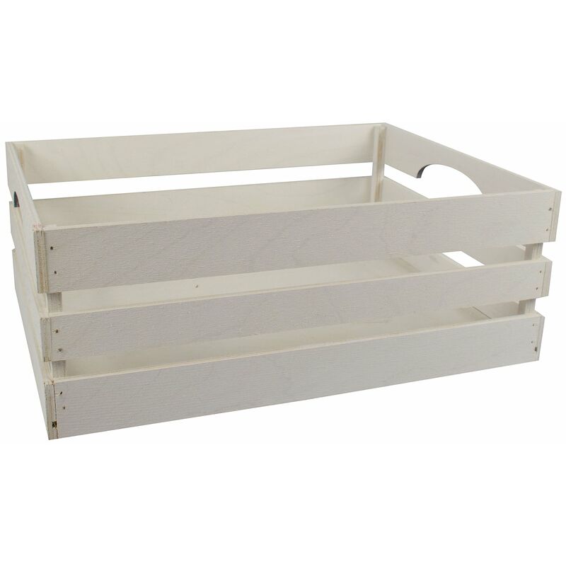 foto del prodotto cassetta decorativa in legno bianco per decorazioni natalizie o presepe small
