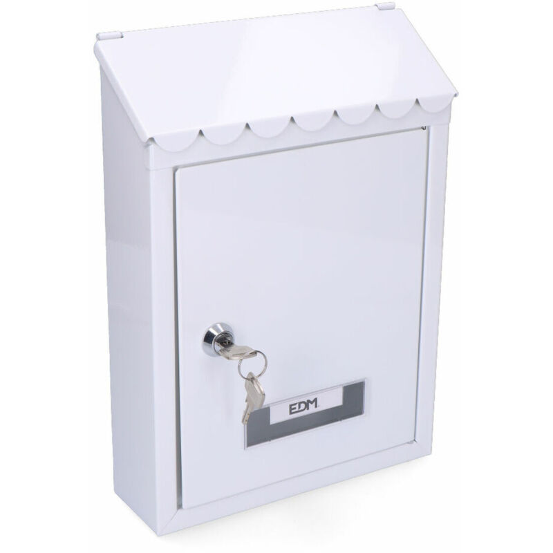 foto del prodotto cassetta della posta edm 85804 standard bianco acciaio 21 x 6 x 30 cm