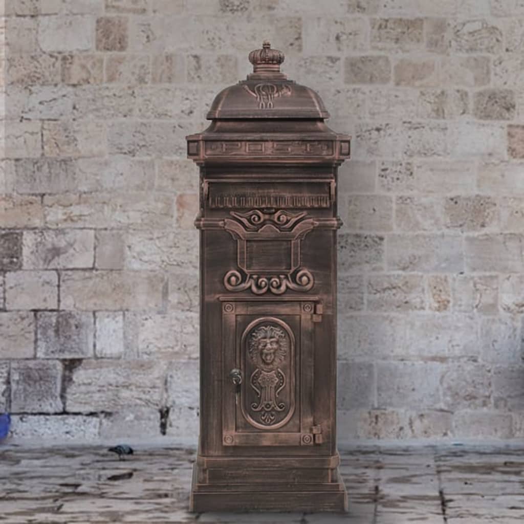 foto del prodotto cassetta della posta in alluminio inossidabile vintage bronzo cod mxl 11541