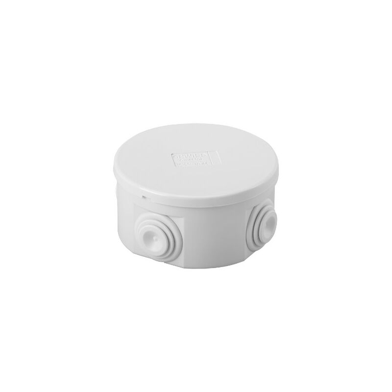 foto del prodotto cassetta di derivazione con coperchio basso a pressione ip44 dimensioni interne diametro 80x40 pareti con passacavi