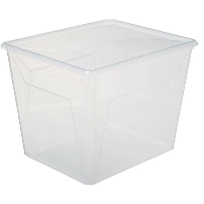 foto del prodotto cassetta di plastica trasparente simply 30l 5five