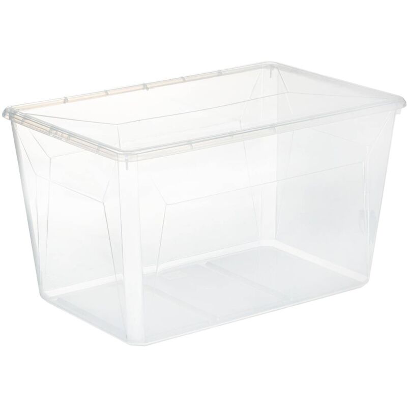 foto del prodotto cassetta di plastica trasparente simply 80l 5five